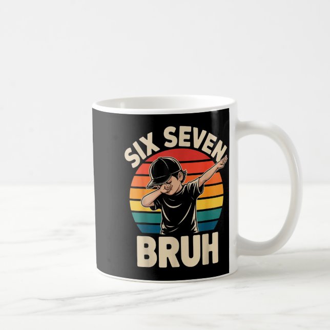 67 Meme 6 7 Dabbing Boy Six Seven Bruh Funny 67 Bo Coffee Mug (Right)