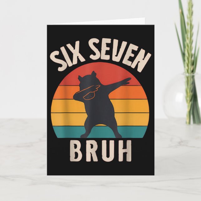 67 Meme 6 7 Dabbing Capyra Six Seven Bruh Funny Bo Card (Front)