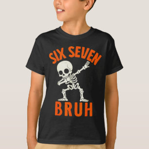 67 Meme 6 7 Halloween Dabbing Six Seven Bruh Funny T-Shirt