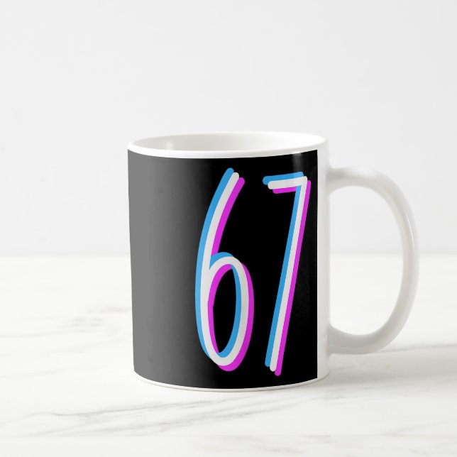 67 Meme 6 7 Six Seven Number Costume  Coffee Mug (Right)