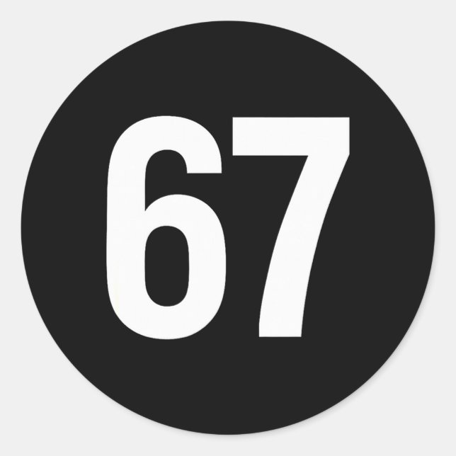 67 Meme Alpha Gen-z Aura Energy Style  Classic Round Sticker (Front)