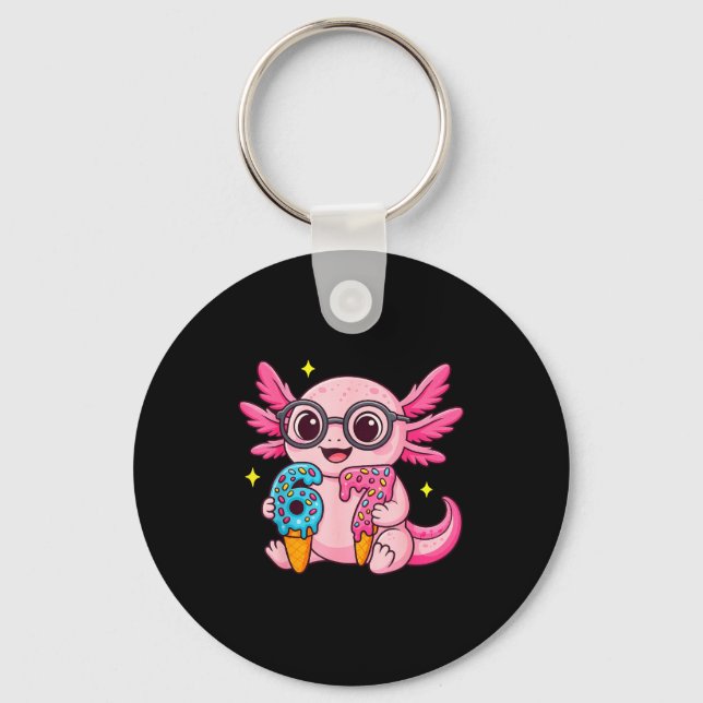 67 Meme Axolotl Funny Six Seven Axolotl Lover For  Keychain (Front)
