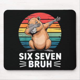 67 Meme Capybara Funny Six Seven Bruh Humor For Ki Mouse Pad