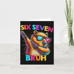 67 Meme Capybara Six Seven Bruh Capybara Kids Boys Card