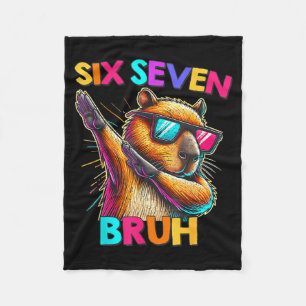 67 Meme Capybara Six Seven Bruh Capybara Kids Boys Fleece Blanket