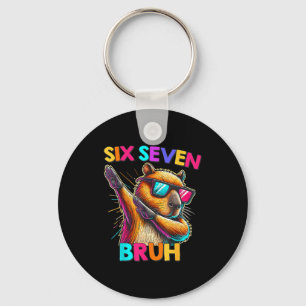 67 Meme Capybara Six Seven Bruh Capybara Kids Boys Keychain