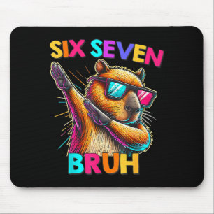 67 Meme Capybara Six Seven Bruh Capybara Kids Boys Mouse Pad