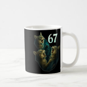 67 Meme Cat Howling At 67 Funny 6 7 Coffee Mug