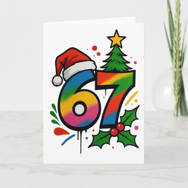 67 Meme Christmas Card  (Front)