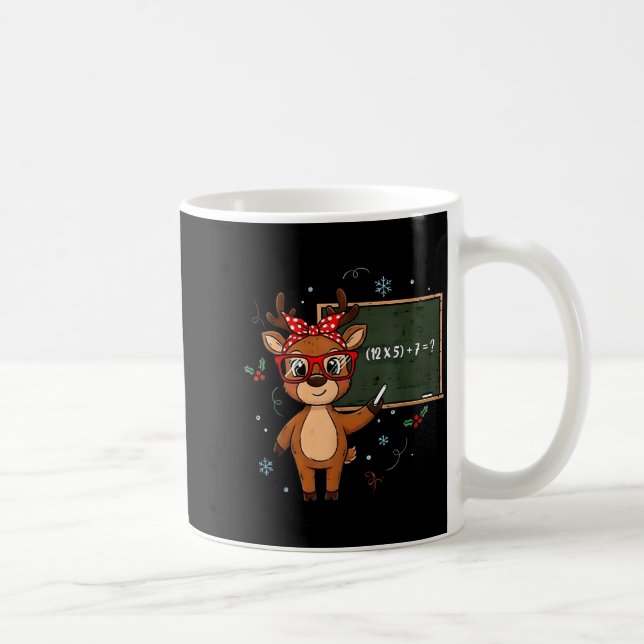 67 Meme Christmas Reindeer Funny 6 7 Teacher Men W Coffee Mug (Right)