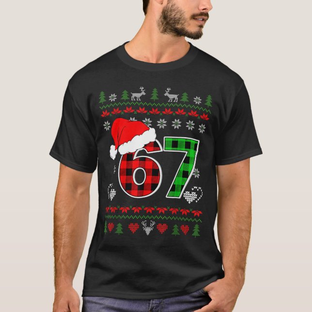 67 Meme Christmas Six Seven Xmas Ugly Sweater Men  (Front)