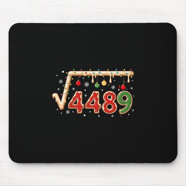 67 Meme Christmas Square Root 4489 Six Seven Math  Mouse Pad (Front)