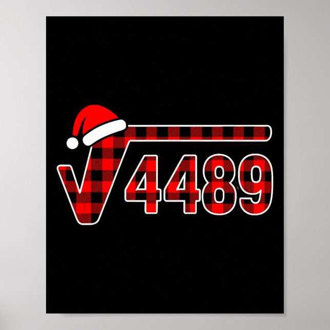 67 Meme Christmas Square Root 4489 Six Seven Math  Poster (Front)