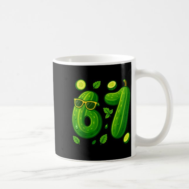 67 Meme Ckle Funny Six Seven Cuber 6 7 Gen Alpha S Coffee Mug (Right)