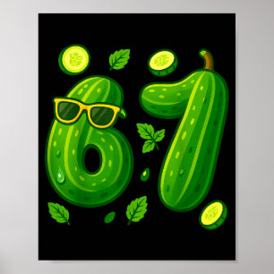 67 Meme Ckle Funny Six Seven Cuber 6 7 Gen Alpha S Poster