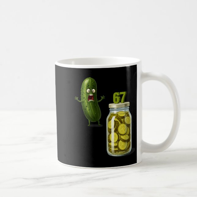 67 Meme Ckle Surprise A Jar Of Sliced Ckles Cuber  Coffee Mug (Right)