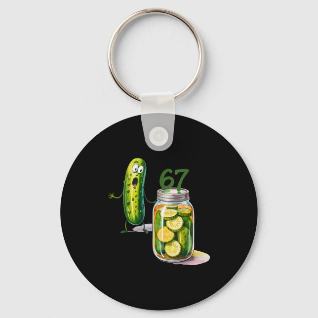 67 Meme Ckle Surprise A Jar Of Sliced Ckles Cuber  Keychain (Front)