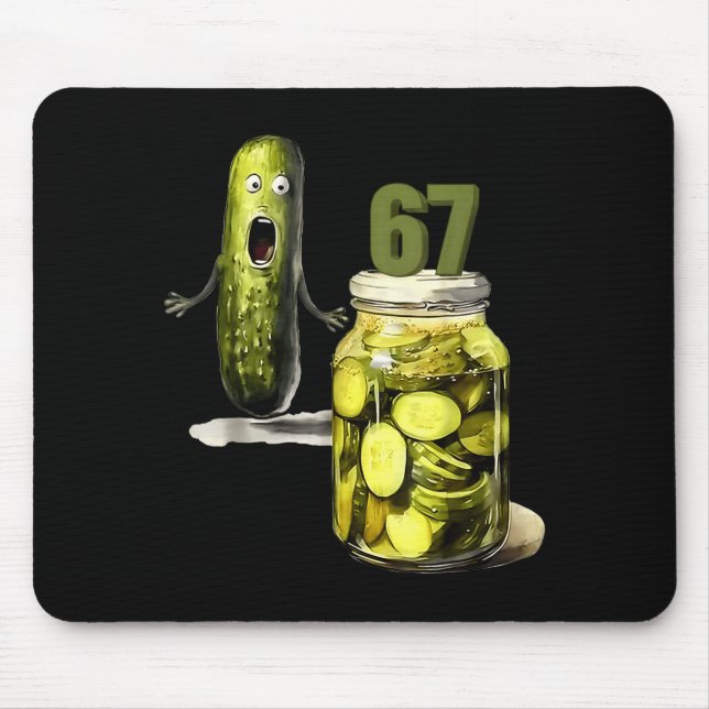 67 Meme Ckle Surprise A Jar Of Sliced Ckles Cuber  Mouse Pad (Front)