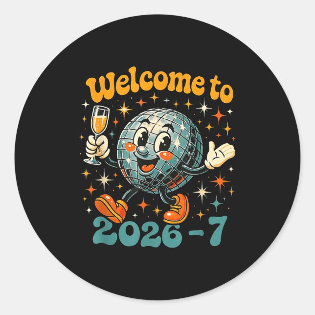67 Meme Countdown Happy New Year Funny Drip Number Classic Round Sticker (Front)