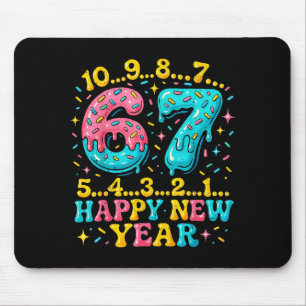67 Meme Countdown Happy New Year Funny Drip Number Mouse Pad
