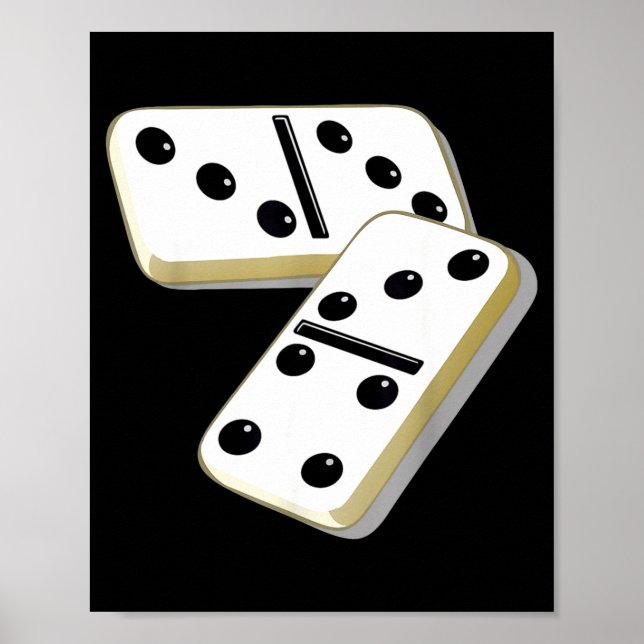 67 Meme Dominoes Funny Six Seven Domino 6 7 Gen Al Poster (Front)