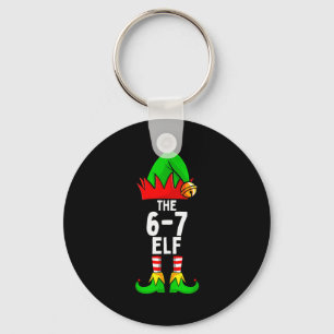 67 Meme Elf Christmas Matching Family 6-7 Brainrot Keychain