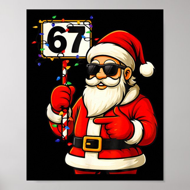67 Meme Funny 6-7 Six Seven Christmas For Men Wome Poster (Front)