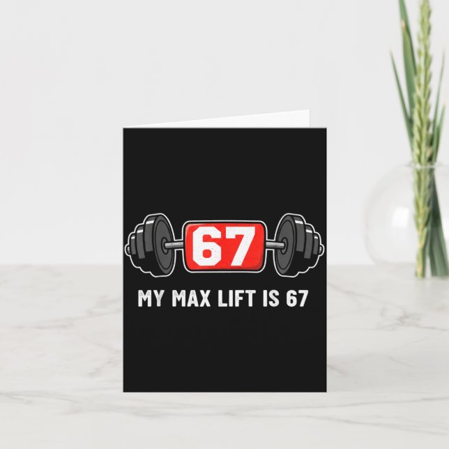 67 Meme Funny 6 7 Six Seven Gym Workout Lifting We Card (Front)
