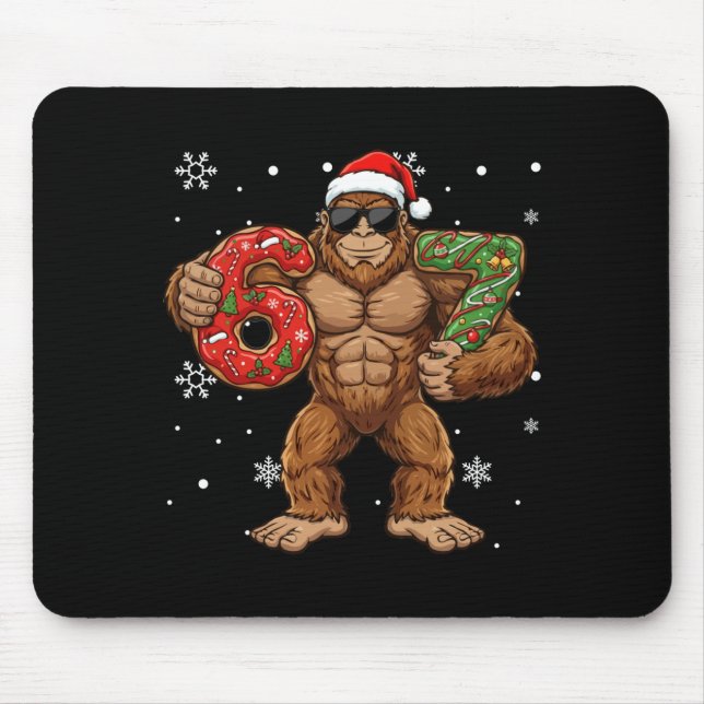 67 Meme Funny Big Foot Six Seven Christmas Xmas Sa Mouse Pad (Front)