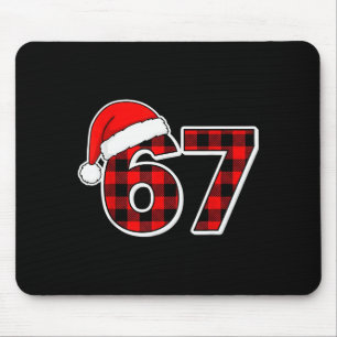 67 Meme Funny Christmas Red Plaid Xmas Pajamas Sla Mouse Pad