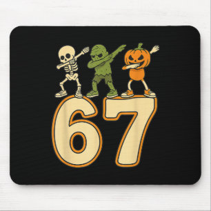 67 Meme Funny Halloween Numbers Six Seven Men Wome Mouse Pad