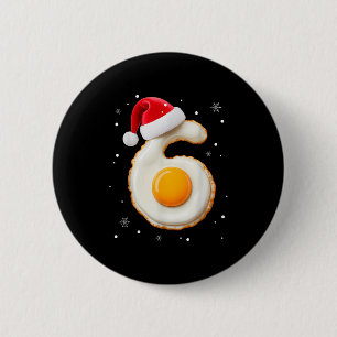 67 Meme Funny Number 6 Egg Bacon Matching Christma Button