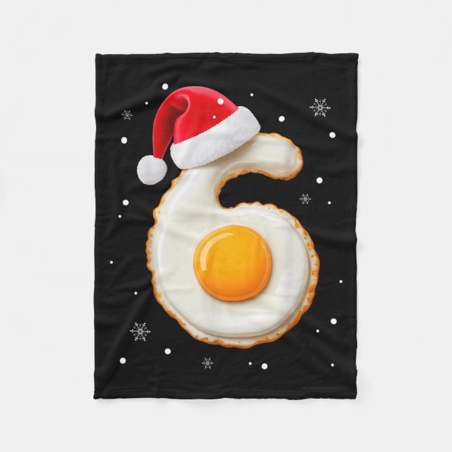 67 Meme Funny Number 6 Egg Bacon Matching Christma Fleece Blanket (Front)