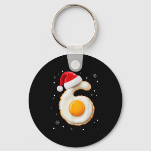67 Meme Funny Number 6 Egg Bacon Matching Christma Keychain