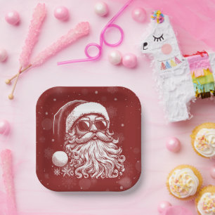 67 Meme Funny Santa Says Six Seven Christmas Paper Plates
