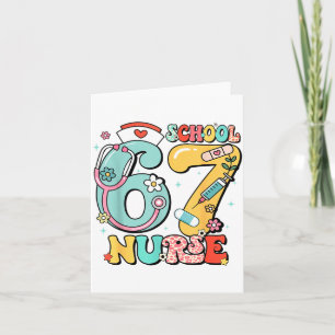 67 Meme Funny School Nurse Six Seven Meme Card