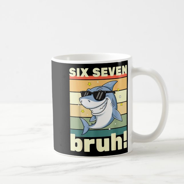67 Meme Funny Six Seven Bruh 6-7 Meme Kids Boys Gi Coffee Mug (Right)