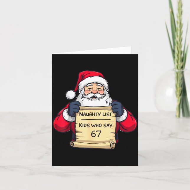 67 Meme Funny Six Seven Christmas For Men Women Ki Card (Front)