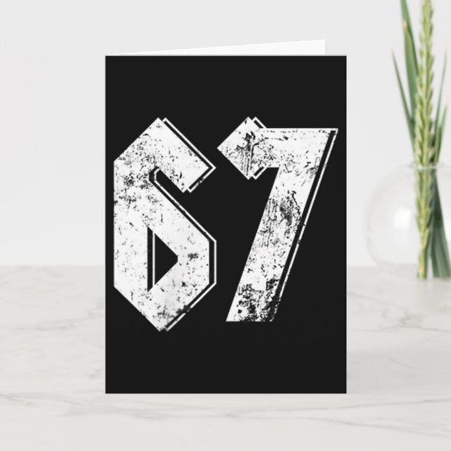 67 Meme Funny Six Seven Meme 6 7  Card (Front)