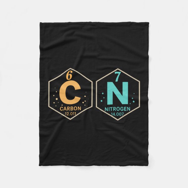 67 Meme Funny Teacher Science Periodic Table Retro Fleece Blanket (Front)