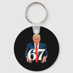 67 Meme Funny Trump 67 Hands Meme Slang 6 7 Hands Keychain
