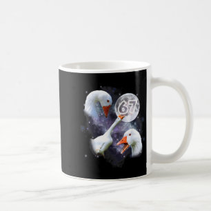 67 Meme Goose Howling At The Moon Funny Six Seven  Coffee Mug