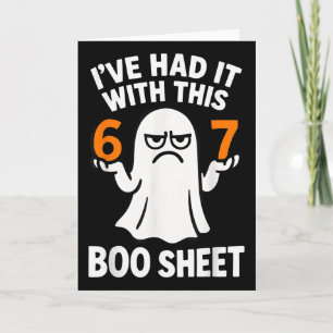 67 Meme Halloween Costume 6 7 Funny Boo Sheet Six Card