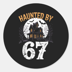 67 Meme Halloween Costume Brainrot Haunted 6 7 Six Classic Round Sticker