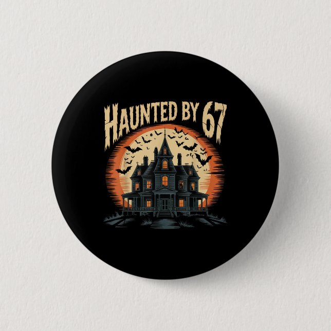 67 Meme Halloween Costume Haunted _1  Button (Front)