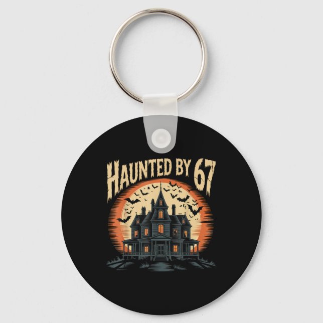 67 Meme Halloween Costume Haunted _1  Keychain (Front)