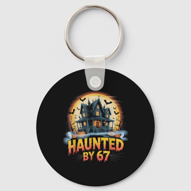 67 Meme Halloween Costume Haunted _2  Keychain (Front)