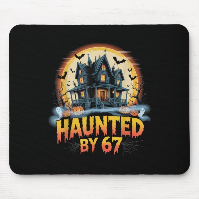 67 Meme Halloween Costume Haunted _2  Mouse Pad (Front)