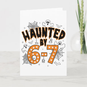 67 Meme Halloween Haunted- Funny Ghost And Pumpkin Card