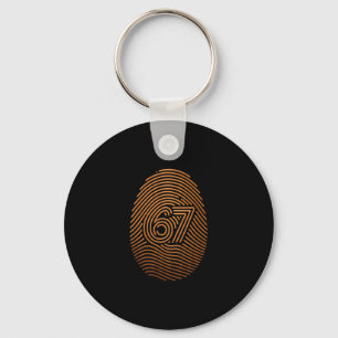 67 Meme Hidden Fingerprint Gen Z Alpha 6 7 1 Keychain